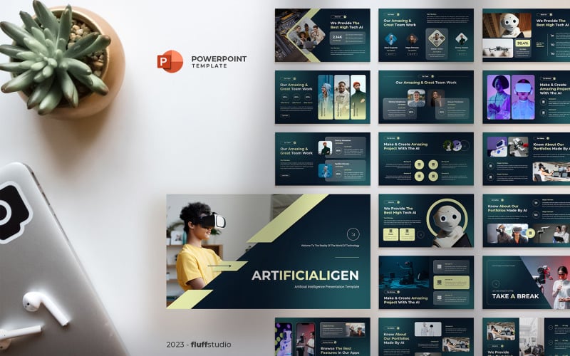 artificial intelligence ai powerpoint template original