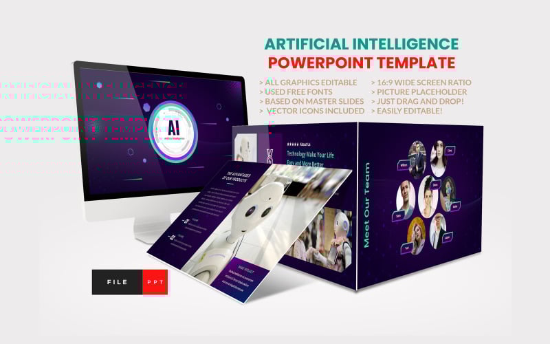 artificial intelligence power point template original