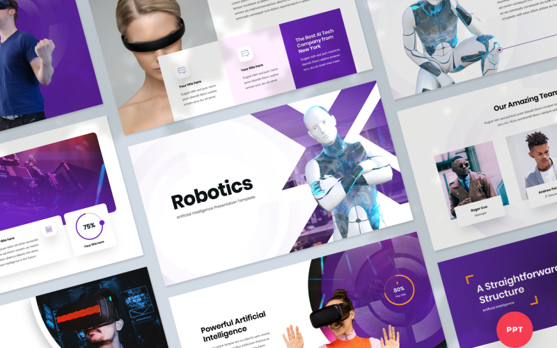 artificial intelligence presentation powerpoint template original