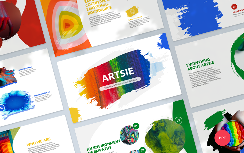 artsie pop and art graffiti presentation powerpoint template original