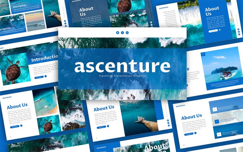 ascenture travelling presentation template original