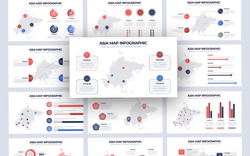 asia map vector infographic powerpoint template original