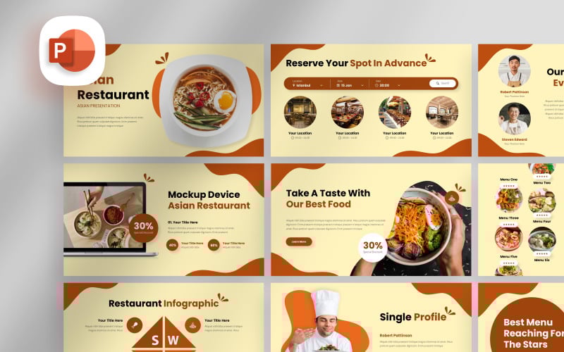 asian restaurant powerpoint template original