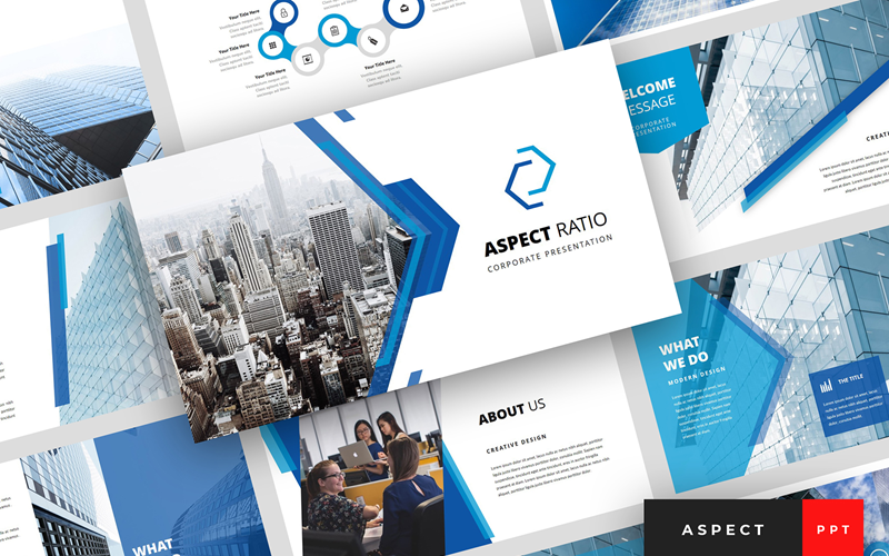 aspect corporate presentation powerpoint template original