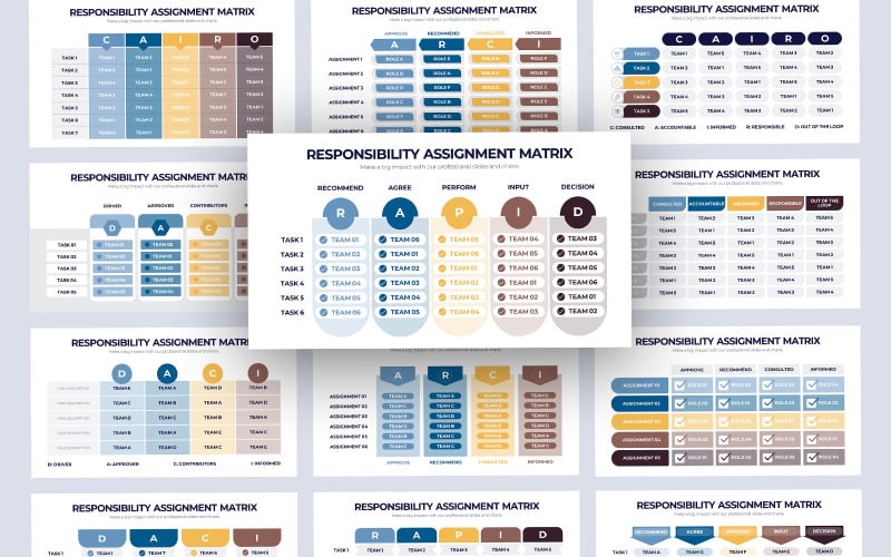 assignment matrix infographic powerpoint template original