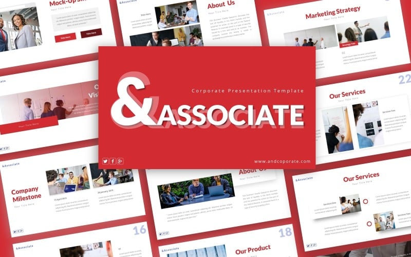 associate corporate presentation powerpoint template original