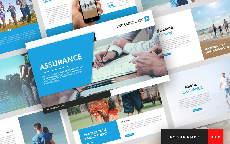 assurance insurance presentation powerpoint template original