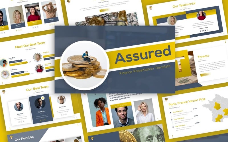 assured finance multipurpose powerpoint template original