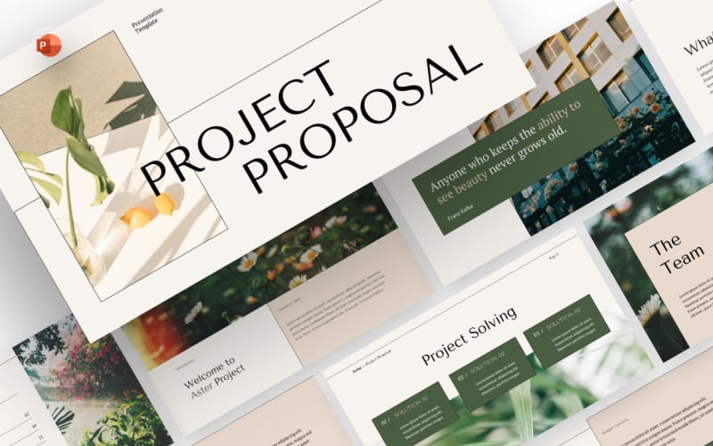 aster project proposal powerpoint template original