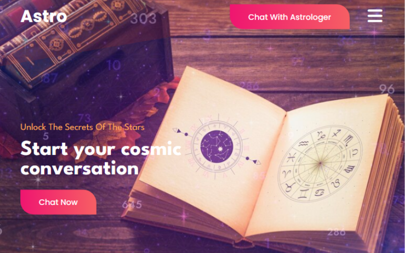 astro landing page your astro guide original