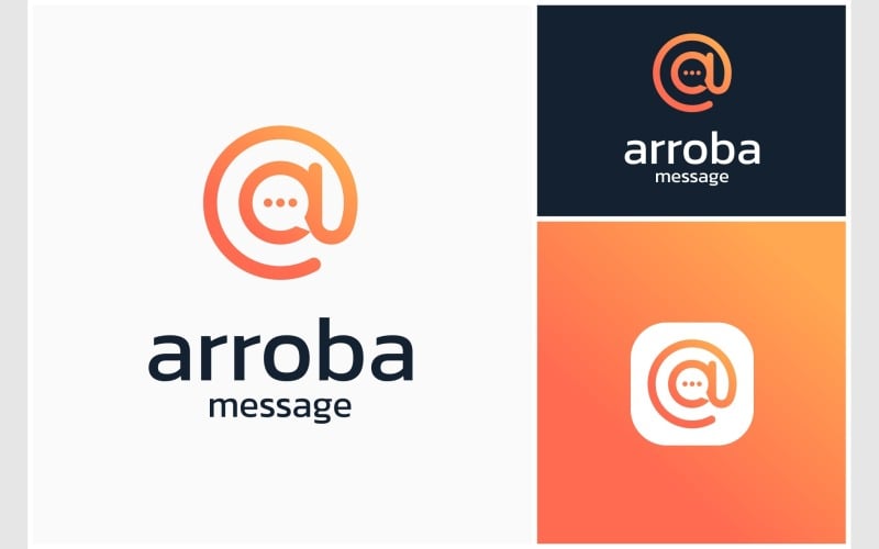 at sign arroba chat message logo original