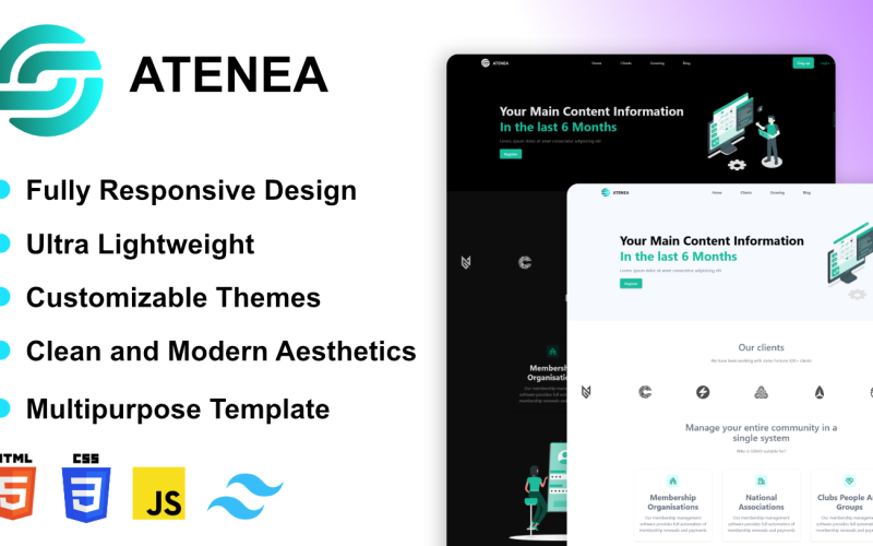 atenea multipurpose landing page template original