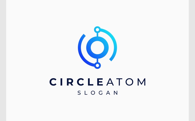 atom connection molecule circle logo original