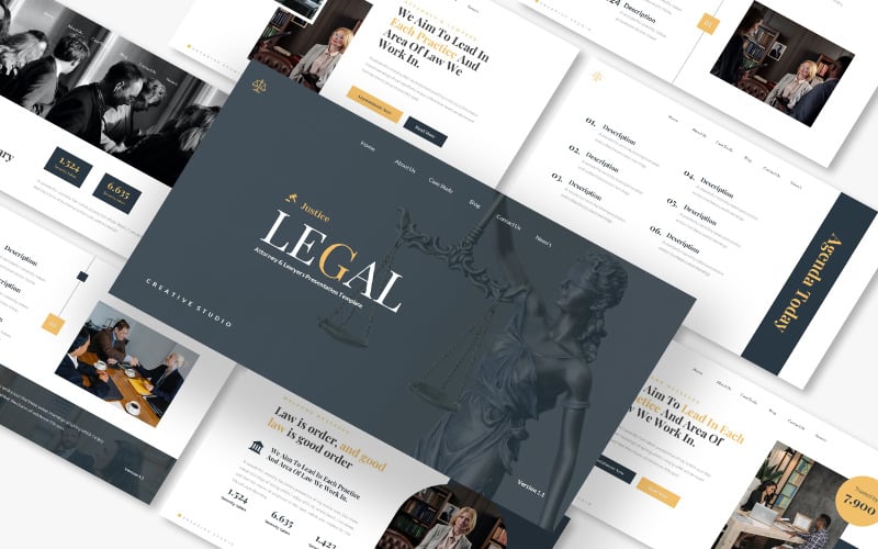 attorney amp lawyers powerpoint template original