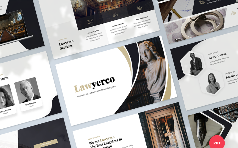attorney and lawyer presentation powerpoint template original