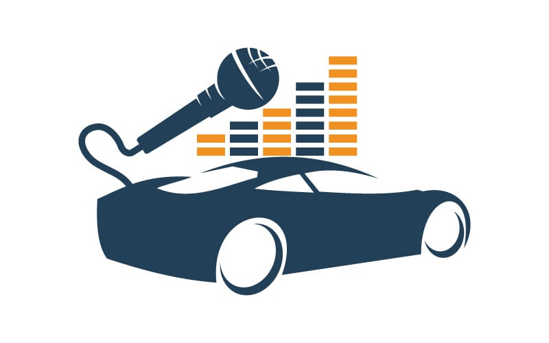 audio car logo symbol template icon vector original