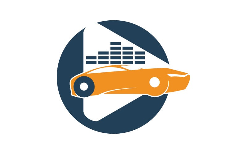 audio car logo symbol vector template icon original