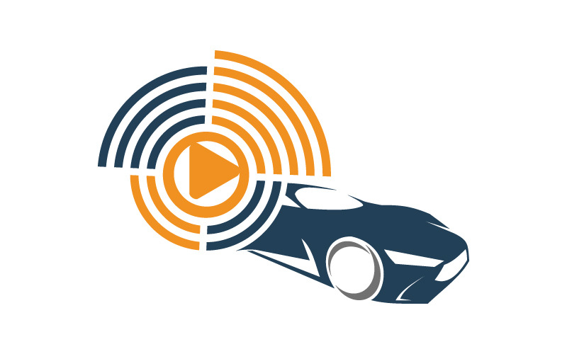 audio car logo template graphic icon symbol vector original