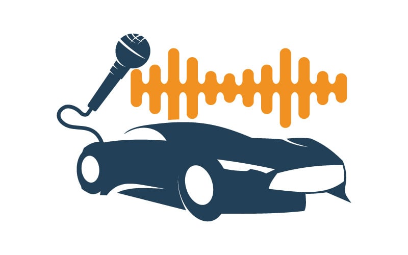 audio car logo template symbol icon original