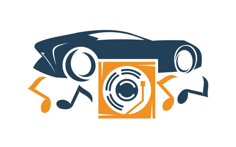 audio car logo vector template graphic icon symbol original