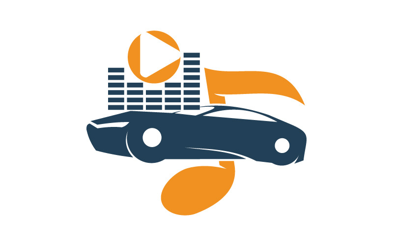 audio car logo vector template icon symbol original