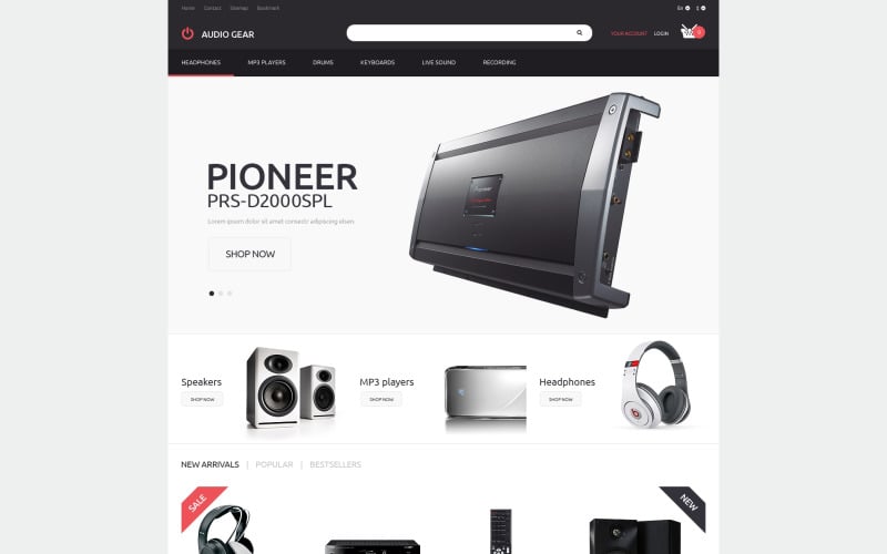audiogear shop prestashop theme original