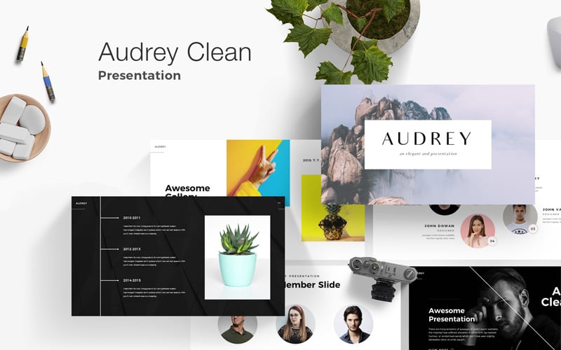 audrey clean powerpoint template original