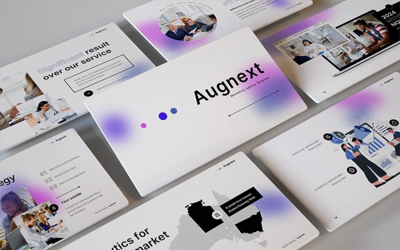 augnext marketing agency powerpoint template original