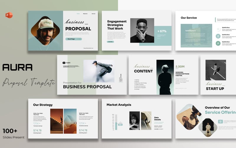 aura business proposal presentation template original