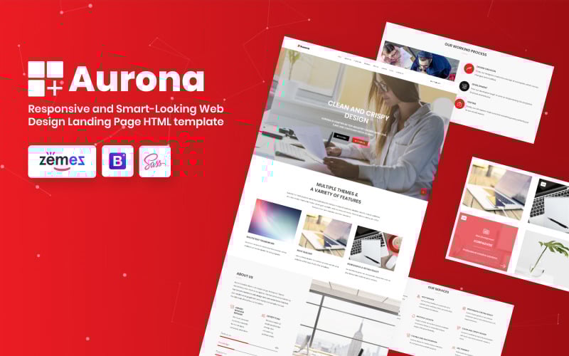 aurona business responsive html landing page template original