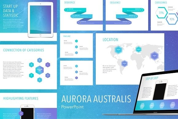 aurora australis powerpoint template original