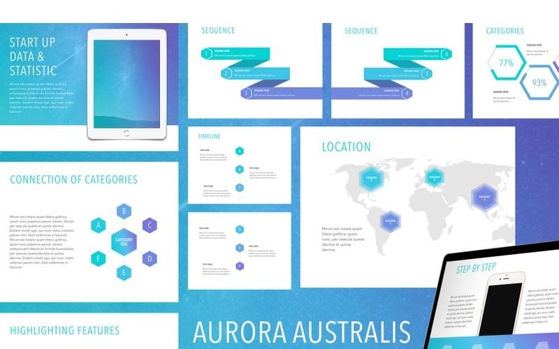 aurora australis powerpoint template original