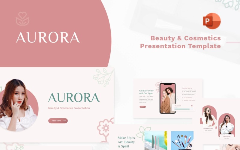 aurora beauty and cosmetics powerpoint presentation original