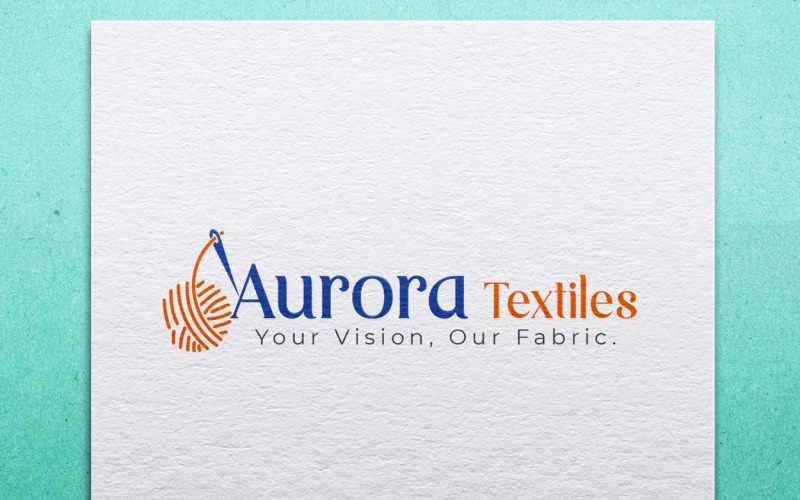 aurora textiles company logo template original