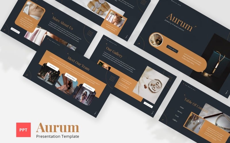 aurum jewelry band powerpoint template original