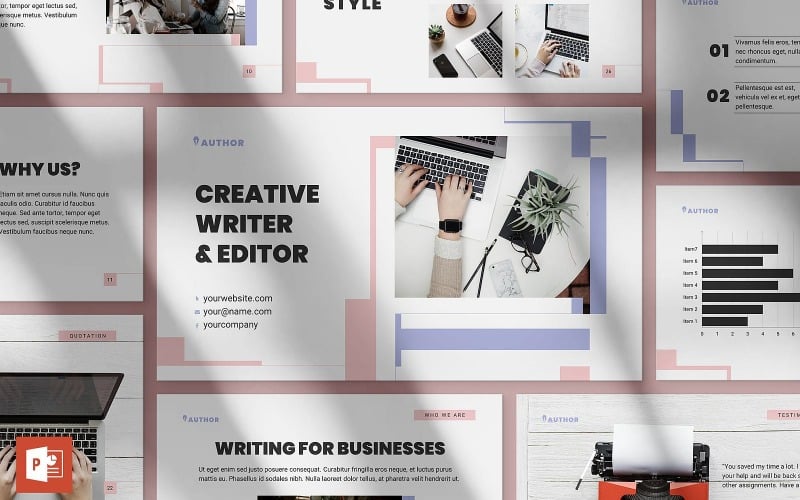 author presentation powerpoint template original