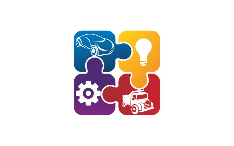 auto car solution logo template original