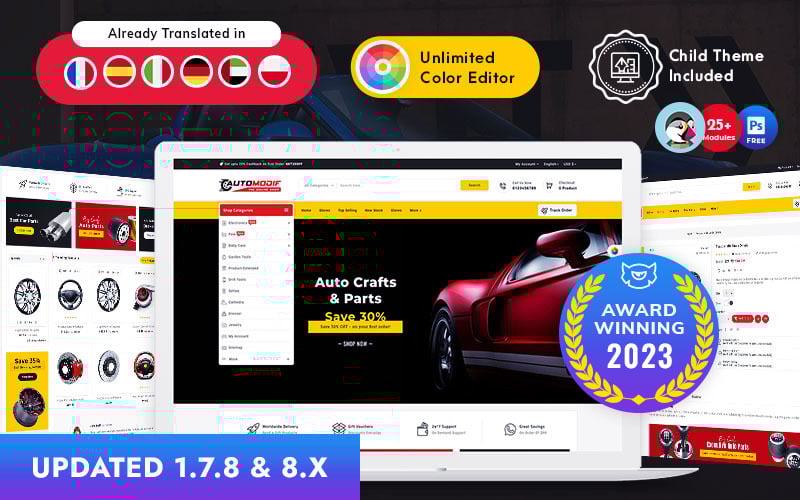 auto modif prestashop responsive theme for automotive amp auto parts original