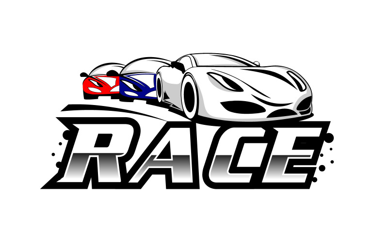 auto racing sport car logo design original