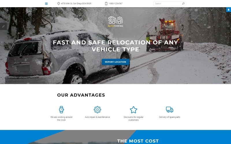 auto towing responsive joomla template original
