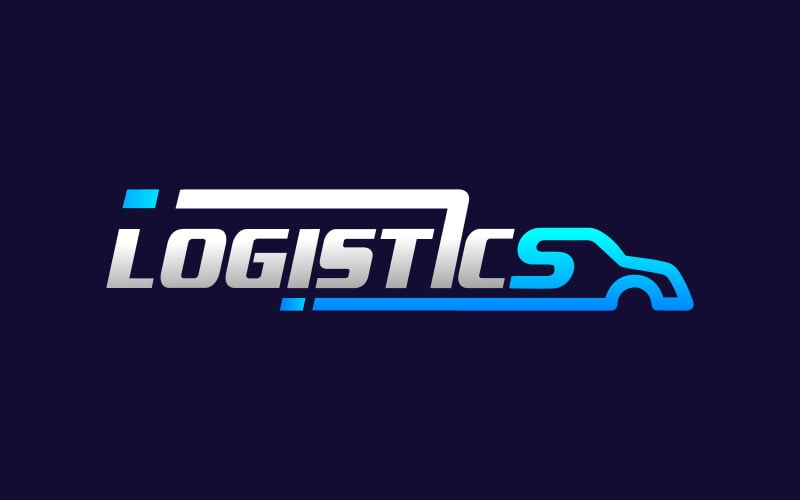 auto truck transport logistic logo design original