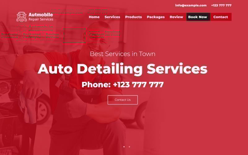 automobile auto detailing amp car services multipurpose responsive landing page template original