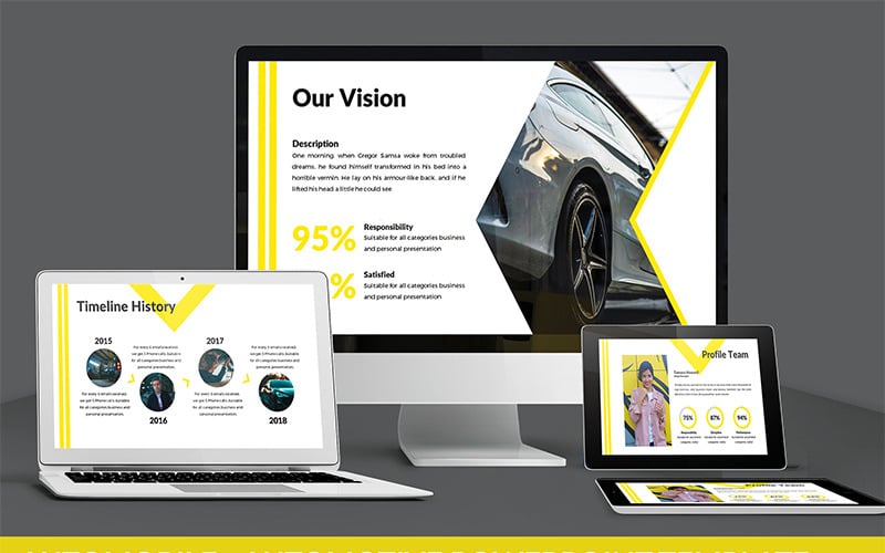 automobile automotive powerpoint template original