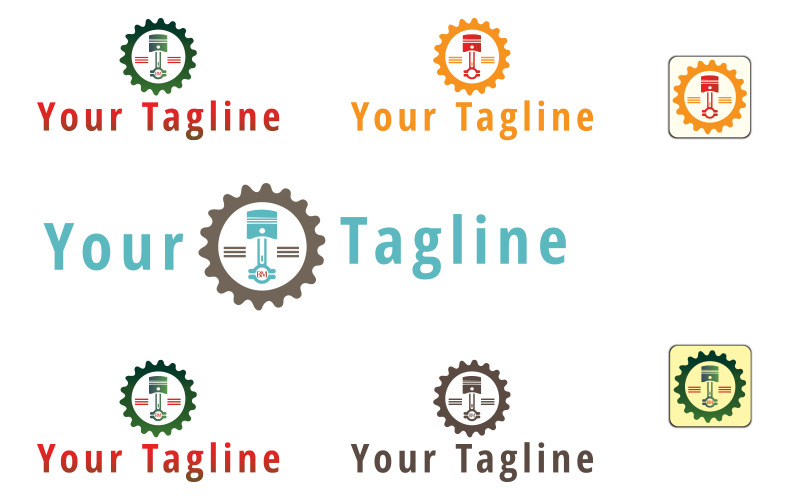 automobile company gear logo design original