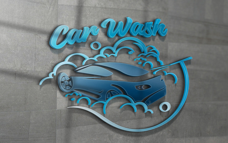 automotive car wash company logo template original