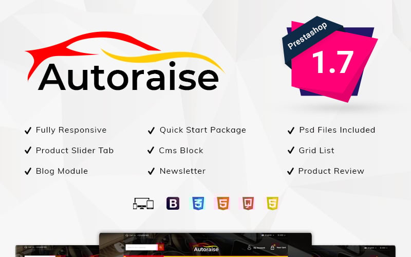 autoraise auto store prestashop theme original