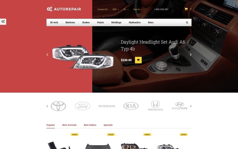 autorepair car parts prestashop theme original