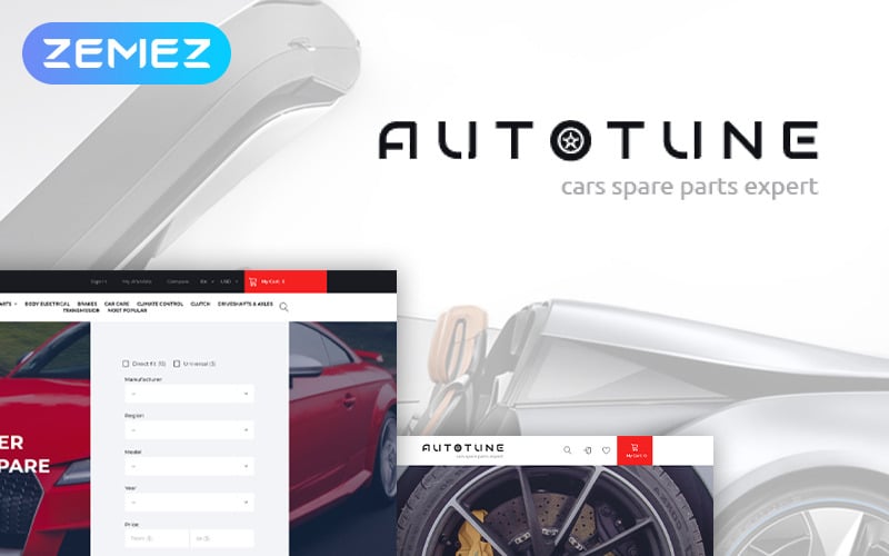 autotune cars spare parts clean bootstrap ecommerce prestashop theme original