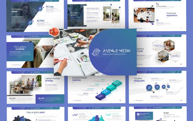 avenue media finance powerpoint template original