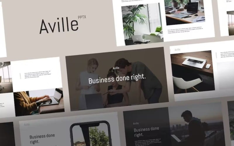 aville minimal powerpoint template original